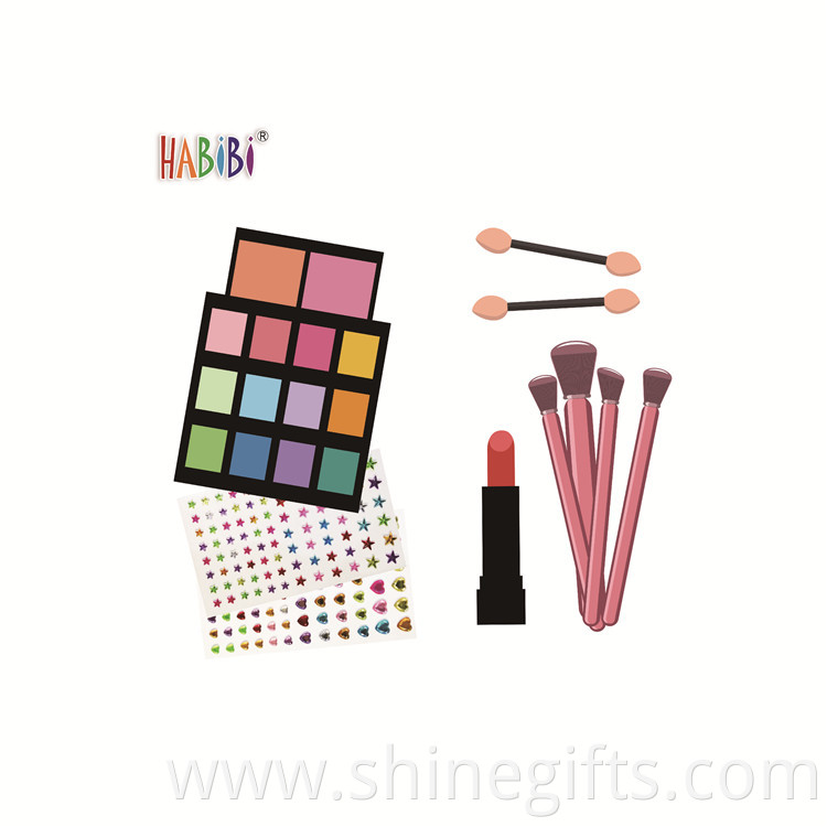 New Design Custom Kids Washable Makeup Colorful Palette Sets Toy Combination Cosmetics organic kids makeup kit for girls